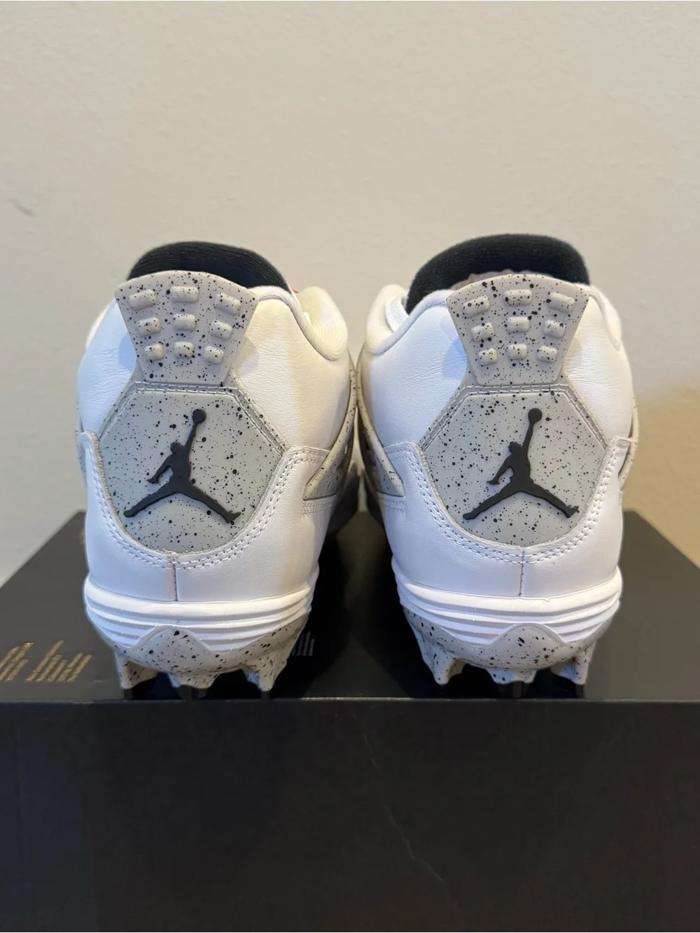 Jordan 4 Retro White Cement Cleats